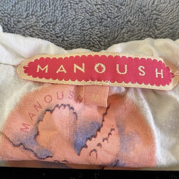 MANOUSH Women Sweater Size M Ivory Cardigan Single Snap Metallic Event Elegant - Picture 11 of 13